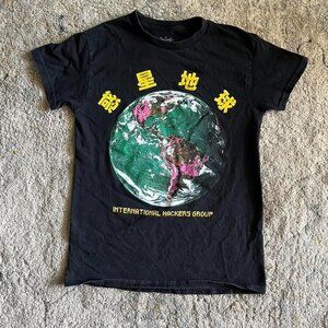 black global hackers group t shirt